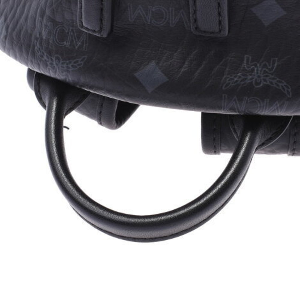 Mcm Backpack Mini Side Studs Black Leather Rucksa… - image 3